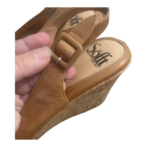 Sofft Leather Ordelia Slingback Wedge Peep Toe - Picture 5 of 10